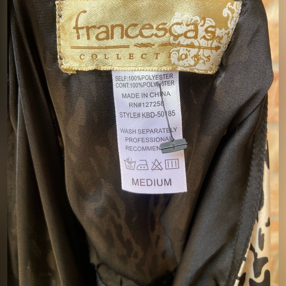 Francesca One Shoulder Maxi Dress/abstract pattern/Tan & Black /Size Medium NEW - Picture 8 of 8